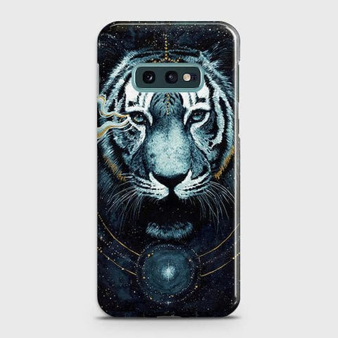 Samsung Galaxy S10e Cover - Vintage Galaxy Tiger Printed Hard Case with Life Time Colors Guarantee