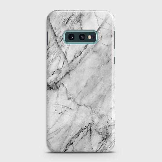 Samsung Galaxy S10e Cover - Matte Finish - Trendy White Floor Marble Printed Hard Case with Life Time Colors Guarantee - D2(1)