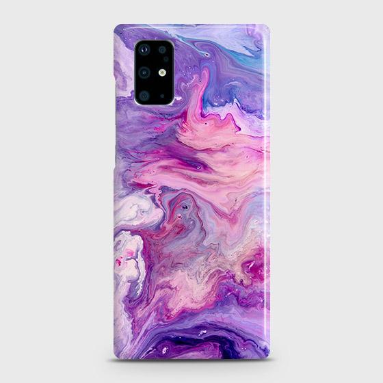 Samsung Galaxy S20 Cover - Chic Blue Liquid Marble Printed Hard Case with Life Time Colors Guarantee
