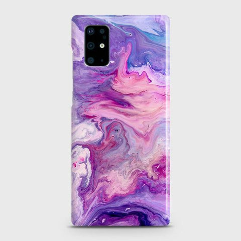 Samsung Galaxy S20 Plus Cover - Chic Blue Liquid Marble Printed Hard Case with Life Time Colors Guarantee