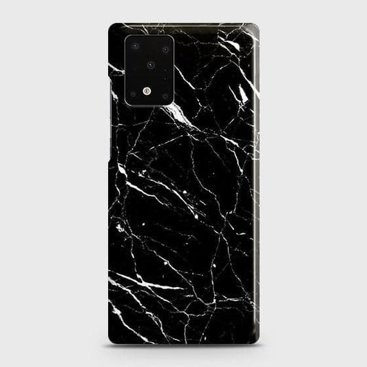 Samsung Galaxy S20 Ultra Cover - Trendy Black Marble Printed Hard Case with Life Time Colors Guarantee