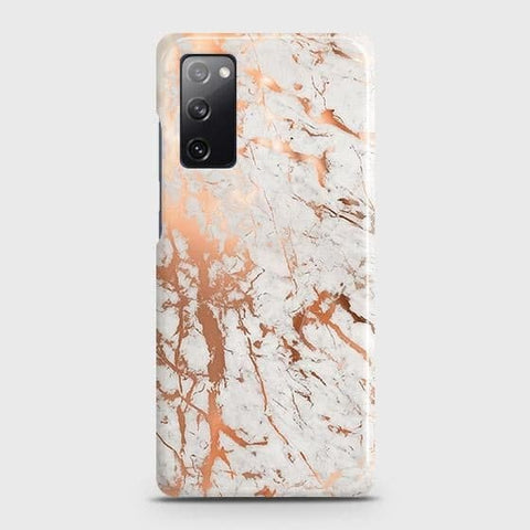 Samsung Galaxy S20 FE Cover - In Chic Rose Gold Chrome Style Printed Hard Case with Life Time Colors Guarantee