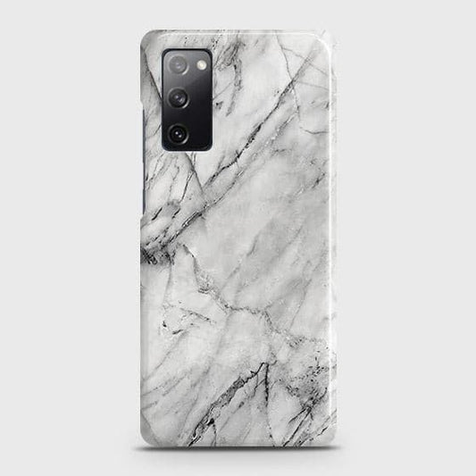 Samsung Galaxy S20 FE Cover - Matte Finish - Trendy White Marble Printed Hard Case with Life Time Colors Guarantee (Fast Delivery) (H)