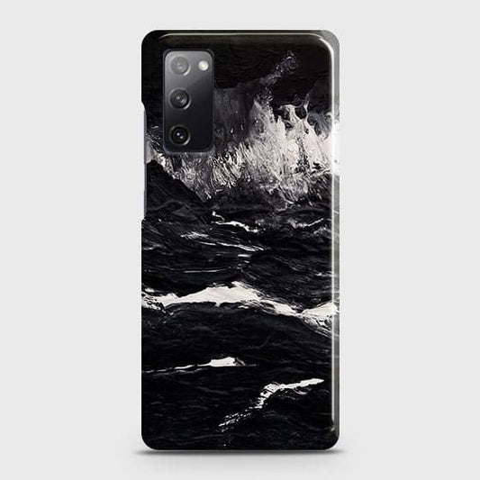 Samsung Galaxy S20 FE Cover - Black Ocean Marble Trendy Printed Hard Case with Life Time Colors Guarantee