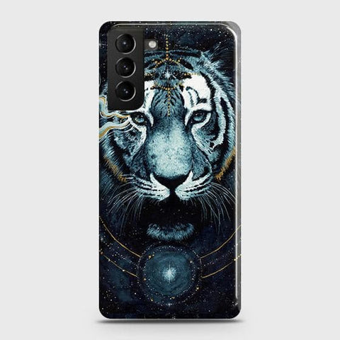 Samsung Galaxy S21 5G Cover - Vintage Galaxy Tiger Printed Hard Case with Life Time Colors Guarantee