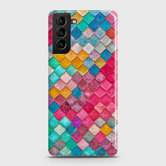 Samsung Galaxy S21 5G Cover - Chic Colorful Mermaid Printed Hard Case with Life Time Colors Guarantee (Fast Delivery) (H)
