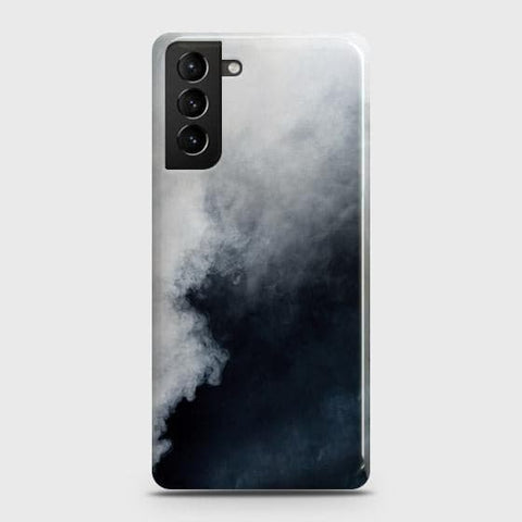 Samsung Galaxy S21 5G Cover - Matte Finish - Trendy Misty White and Black Marble Printed Hard Case with Life Time Colors Guarantee ( Fast Delivery )