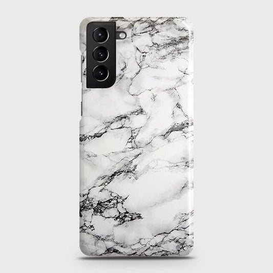 Samsung Galaxy S21 Plus 5G Cover - Matte Finish - Trendy Mysterious White Marble Printed Hard Case with Life Time Colors Guarantee