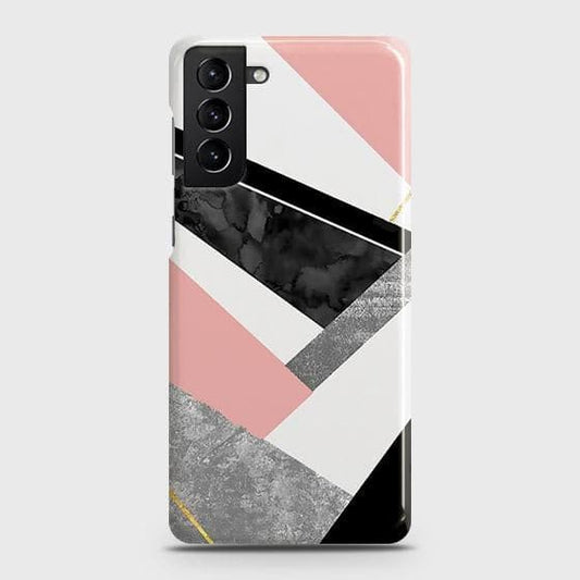 Samsung Galaxy S21 Plus 5G Cover - Matte Finish - Geometric Luxe Marble Trendy Printed Hard Case with Life Time Colors Guarantee