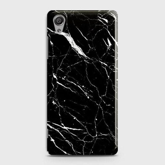 Sony Xperia XA1 Plus Cover - Trendy Black Marble Printed Hard Case with Life Time Colors Guarantee