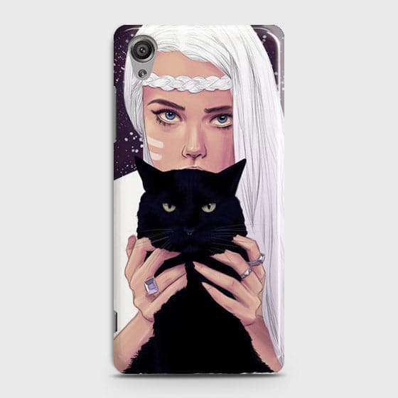 Sony Xperia XA1 Plus Cover - Trendy Wild Black Cat Printed Hard Case with Life Time Colors Guarantee