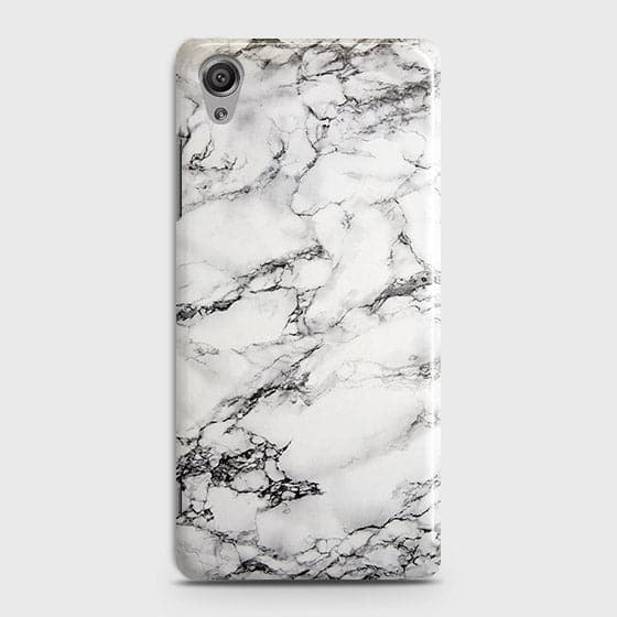 Sony Xperia XA1 Plus Cover - Matte Finish - Trendy Mysterious White Marble Printed Hard Case with Life Time Colors Guarantee