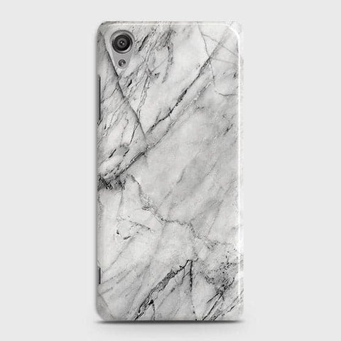 Sony Xperia XA1 Plus Cover - Matte Finish - Trendy White Floor Marble Printed Hard Case with Life Time Colors Guarantee - D2