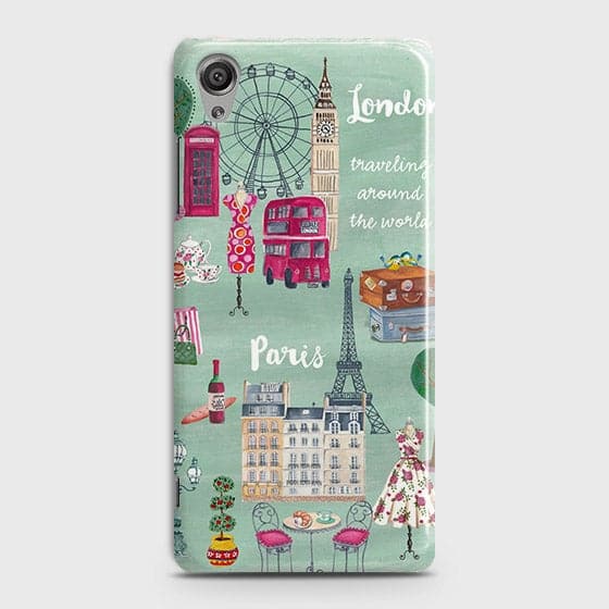 Sony Xperia XA1 Plus Cover - Matte Finish - London, Paris, New York ModernPrinted Hard Case with Life Time Colors Guarantee