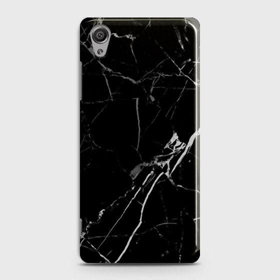 Sony Xperia XA1 Plus Cover - Black Modern Classic Marble Printed Hard Case with Life Time Colors Guarantee