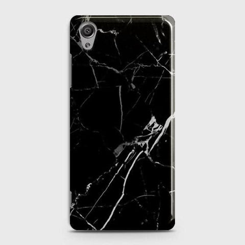 Sony Xperia XA1 Plus Cover - Black Modern Classic Marble Printed Hard Case with Life Time Colors Guarantee