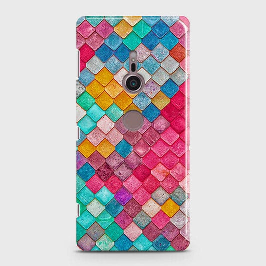 Sony Xperia XZ3 Cover - Chic Colorful Mermaid Printed Hard Case with Life Time Colors Guarantee