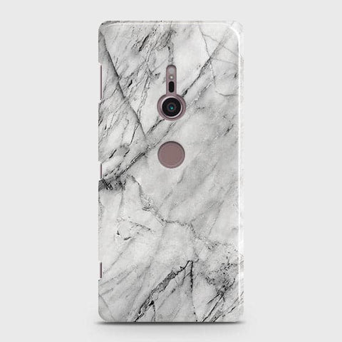 Sony Xperia XZ3 Cover - Matte Finish - Trendy White Floor Marble Printed Hard Case with Life Time Colors Guarantee ( Fast Delivery )