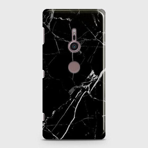 Sony Xperia XZ3 Cover - Black Modern Classic Marble Printed Hard Case with Life Time Colors Guarantee ( Fast Delivery )