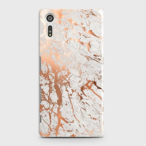 Sony Xperia XZ / XZs Cover - In Chic Rose Gold Chrome Style Printed Hard Case with Life Time Colors Guarantee