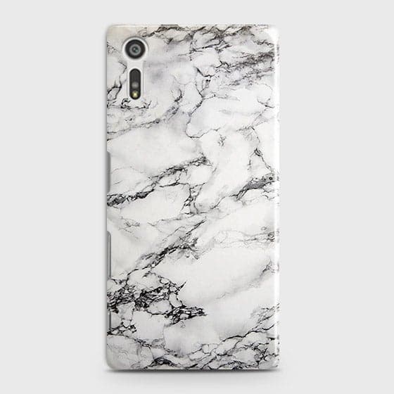Sony Xperia XZ Cover - Matte Finish - Trendy Mysterious White Marble Printed Hard Case with Life Time Colors Guarantee