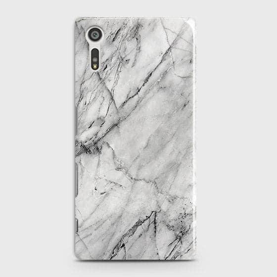 Sony Xperia XZ Cover - Matte Finish - Trendy White Floor Marble Printed Hard Case with Life Time Colors Guarantee - D2