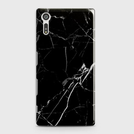 Sony Xperia XZ / XZs Cover - Black Modern Classic Marble Printed Hard Case with Life Time Colors Guarantee