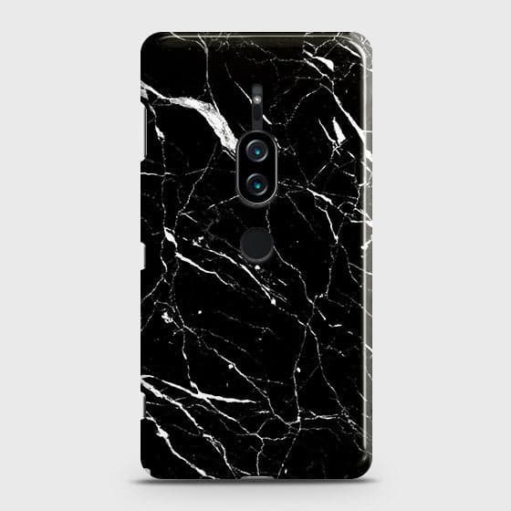 Sony Xperia XZ2 Premium Cover - Trendy Black Marble Printed Hard Case with Life Time Colors Guarantee