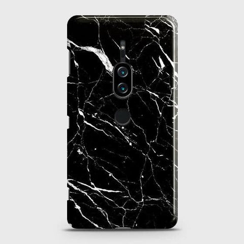 Sony Xperia XZ2 Premium Cover - Trendy Black Marble Printed Hard Case with Life Time Colors Guarantee
