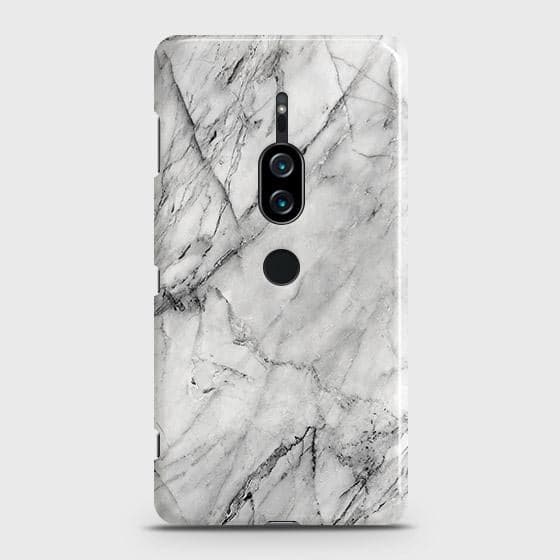 Sony Xperia XZ2 Premium Cover - Matte Finish - Trendy White Marble Printed Hard Case with Life Time Colors Guarantee