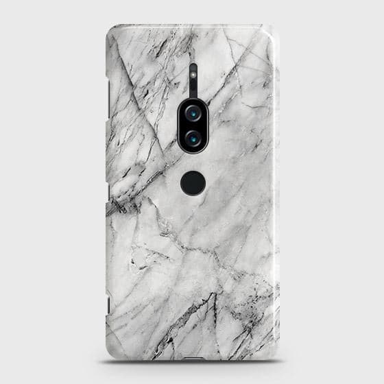 Sony Xperia XZ2 Premium Cover - Matte Finish - Trendy White Marble Printed Hard Case with Life Time Colors Guarantee