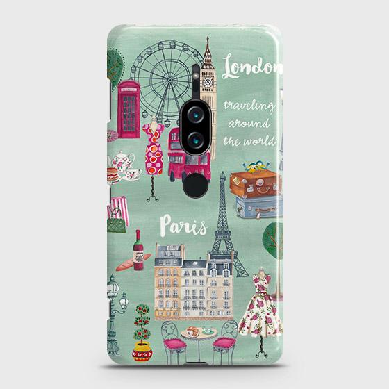 Sony Xperia XZ2 Premium Cover - Matte Finish - London, Paris, New York ModernPrinted Hard Case with Life Time Colors Guarantee
