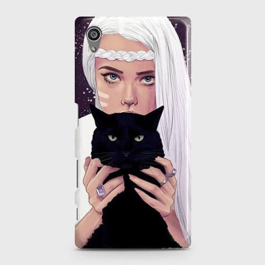 Sony Xperia Z5 Cover - Trendy Wild Black Cat Printed Hard Case with Life Time Colors Guarantee