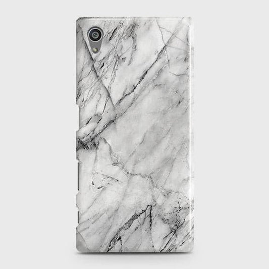 Sony Xperia Z5 Cover - Matte Finish - Trendy White Marble Printed Hard Case with Life Time Colors Guarantee