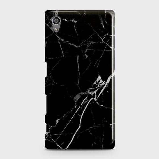 Sony Xperia Z5 Cover - Black Modern Classic Marble Printed Hard Case with Life Time Colors Guarantee b51