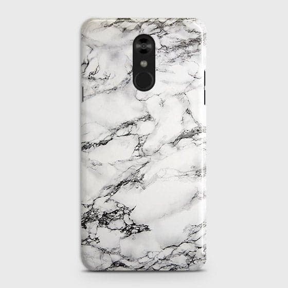 LG Stylo 4 Cover - Matte Finish - Trendy Mysterious White Marble Printed Hard Case with Life Time Colors Guarantee b52
