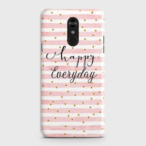 LG Stylo 4 Cover - Trendy Happy Everyday Printed Hard Case with Life Time Colors Guarantee