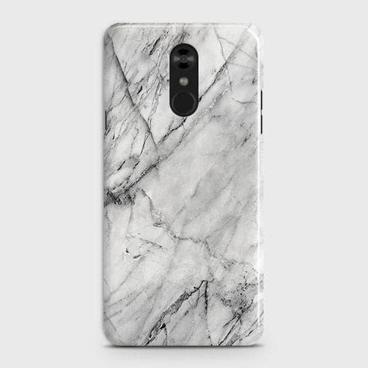 LG Stylo 4 Cover - Matte Finish - Trendy White Floor Marble Printed Hard Case with Life Time Colors Guarantee - D2