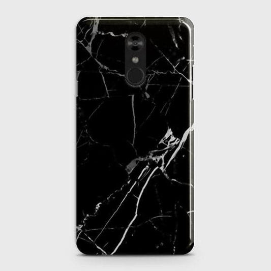 LG Stylo 4 Cover - Black Modern Classic Marble Printed Hard Case with Life Time Colors Guarantee