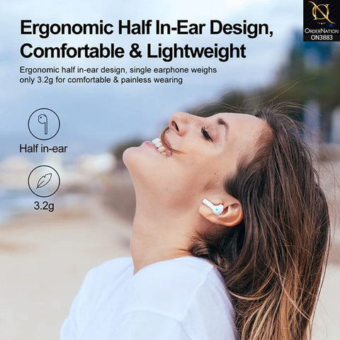 TL11 Dual-Mic ENC True Wireless Earphones - White