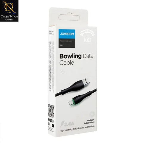 Joyroom M8 Bowling Data USB Cable With Lightening Connector (1M-2.4A) – Black