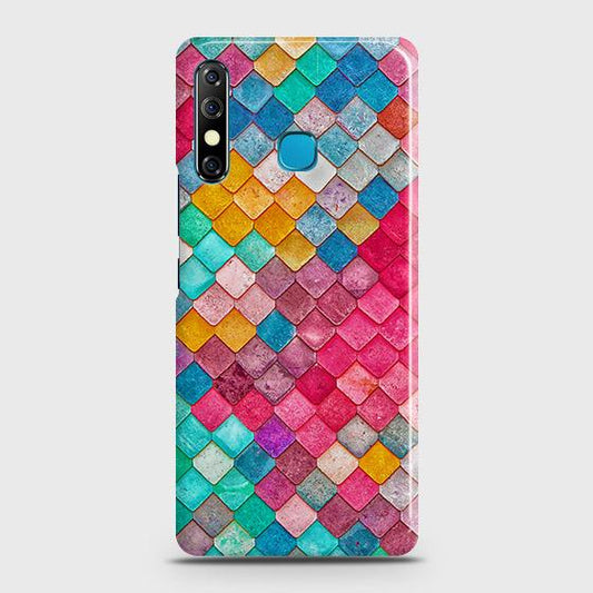Tecno Camon 12 Cover - Chic Colorful Mermaid Printed Hard Case with Life Time Colors Guarantee