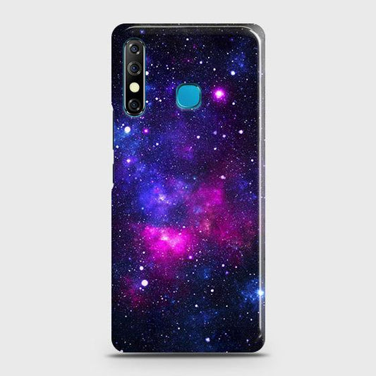 Tecno Camon 12 Cover - Dark Galaxy Stars Modern Printed Hard Case with Life Time Colors Guarantee