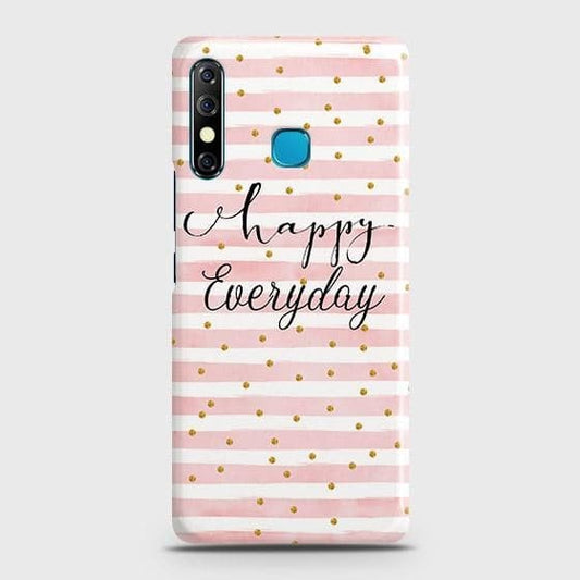 Tecno Camon 12 Cover - Trendy Happy Everyday Printed Hard Case with Life Time Colors Guarantee