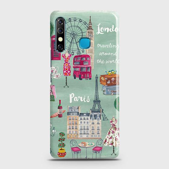 Tecno Camon 12 Cover - Matte Finish - London, Paris, New York ModernPrinted Hard Case with Life Time Colors Guarantee ( Fast Delivery )