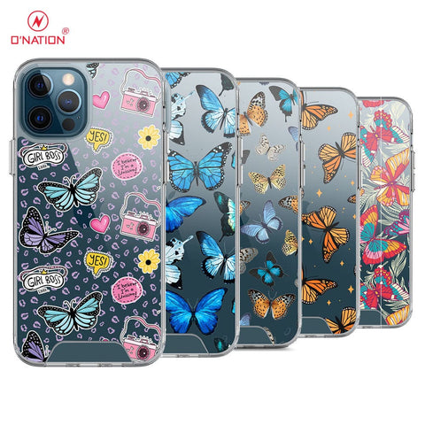 iPhone 12 Pro Cover - O'Nation Butterfly Dreams Series - 9 Designs - Clear Phone Case - Soft Silicon Borders