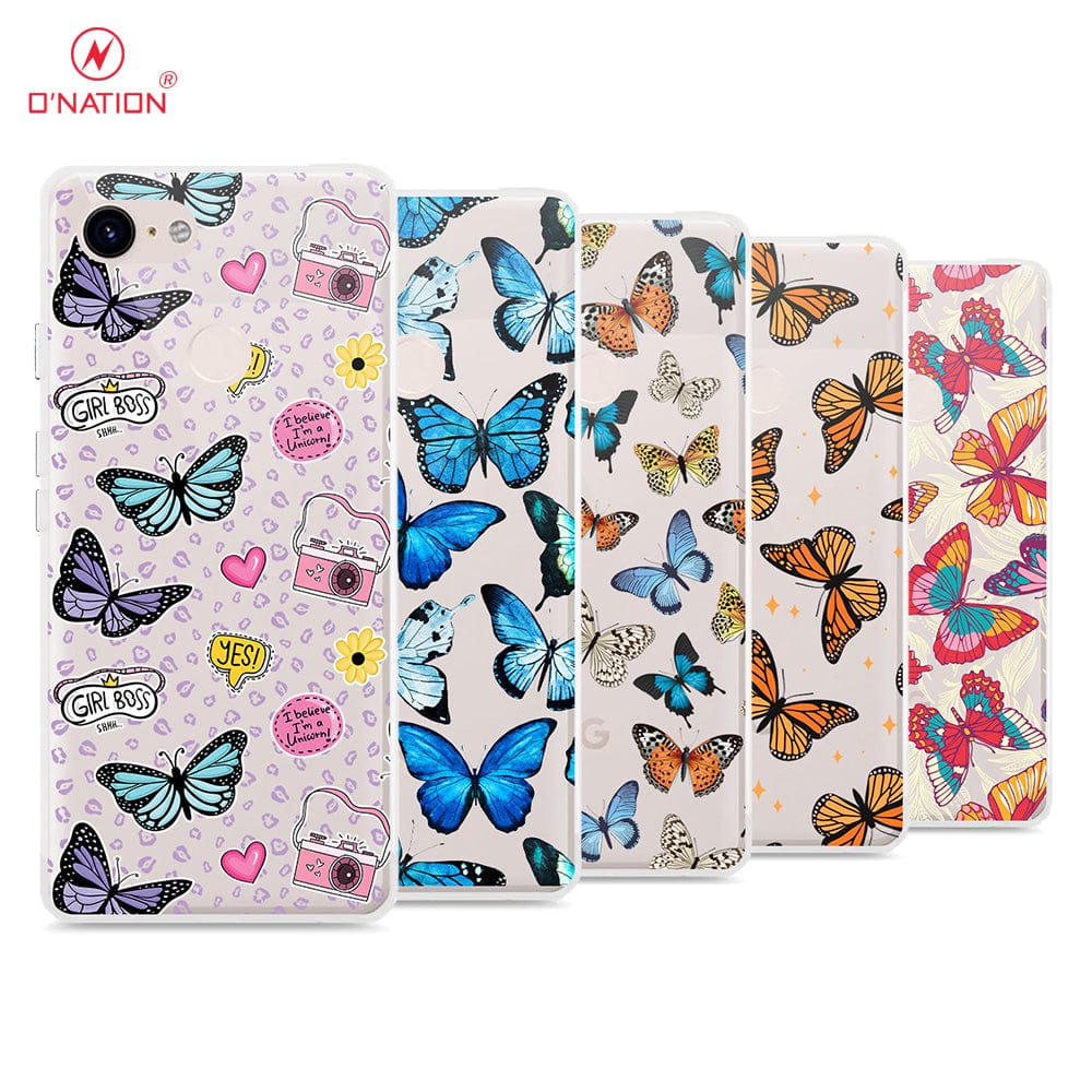 Google Pixel 3 Cover - O'Nation Butterfly Dreams Series - 9 Designs - Clear Phone Case - Soft Silicon Borders