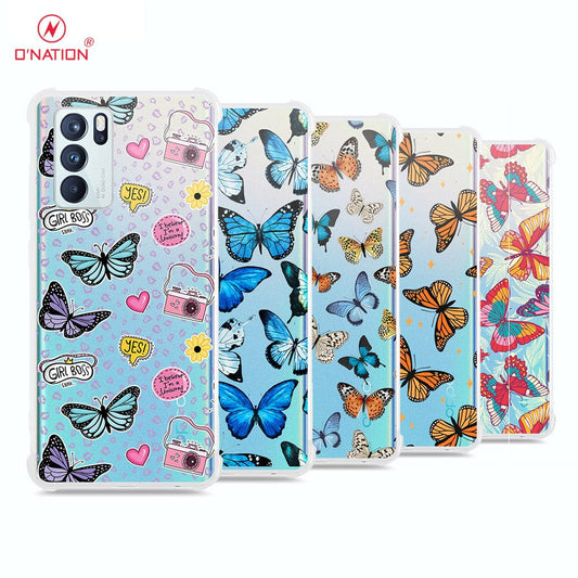 Oppo Reno 6 Pro 5G Cover - O'Nation Butterfly Dreams Series - 9 Designs - Clear Phone Case - Soft Silicon Borders