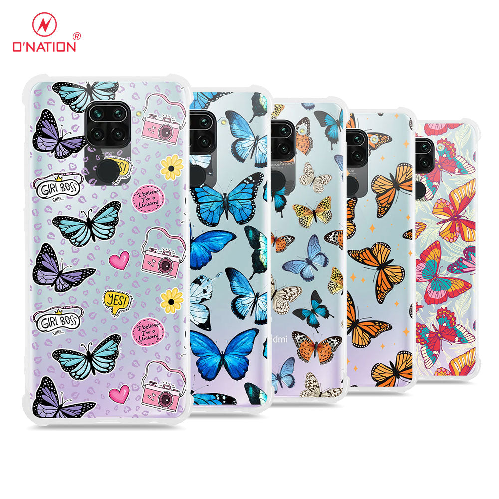 Xiaomi Redmi Note 9 Cover - O'Nation Butterfly Dreams Series - 9 Designs - Clear Phone Case - Soft Silicon Bordersx