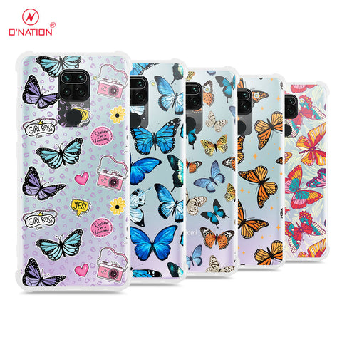 Xiaomi Redmi Note 9 Cover - O'Nation Butterfly Dreams Series - 9 Designs - Clear Phone Case - Soft Silicon Bordersx